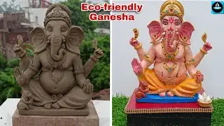 Eco-friendly Ganesha idol Making (part-2)/Ganesh murti painting 2022/Ganesh chaturthi Special