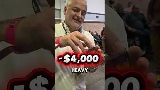 Opening a $4,000 pack of Pokemon cards with his teeth.