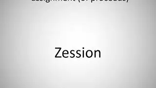 How to say assignment (of proceeds) in German?