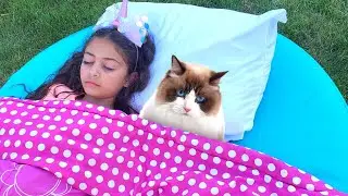 Heidi and Cute kitten Cat story