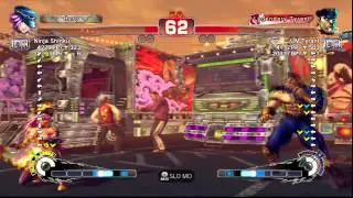 USFIV~ M.Bison (UM Tyrant) vs.  Poison (Ninja Shinku) HD