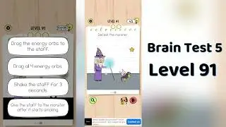Brain Test 5 Level 91 Solution | Brain Test 5 step by step Hints