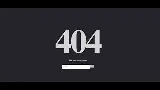Create a 404 Error Page Using HTML & CSS