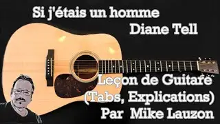 Comment jouer &laquo; Si j&rsquo;&eacute;tais un homme &raquo; &ndash; Diane Tell | Le&ccedil;on de guitare (Tabs & Explications)