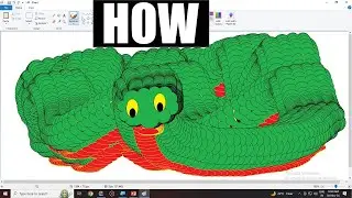 MS Paint Snake Drawing | How To Draw | MS Paint Drawing