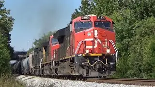 CN ET44AC 3183 w/ CSX SD40-3 Leads Loaded Ethanol K445-24 on 9/26/21