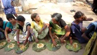 Food Relief in Koyyuru village, Andhra Pradesh, by the Bhaktivedanta Ashram