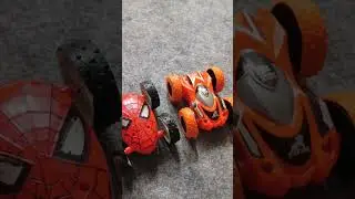 Toy car race videos #spidermancar #spiderman #transforming car #hulk #toycar #kidsvideos #semitoytv
