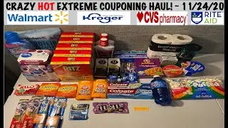 CRAZY HOT EXTREME COUPONING HAUL! ~ 11/24/20 ~ WALMART/KROGER/CVS/RITE AID