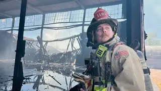 Working Commercial Structure Fire, Arrival Video. Albuquerque Fire