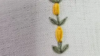 El nakışı bordür, hand embroidery border #hobby #embroidery #handbroidery 🧵🪡🌷
