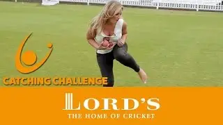 Hayley McQueen attempts the Lord's Catching Challenge