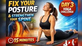 Fix Your Posture & Strengthen Your Spine | Day 3 Yoga Challenge