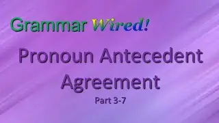 Pronoun Antecedent Agreement HS Part 3-7