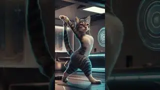 Cute Cat's  daily Routine!(part-1) #cat #cute #catlover #ai #shortsfeed
