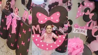 Diy birthday decorations craft at home||#minniemouse #theme||birthday organizer at home||#papercraft