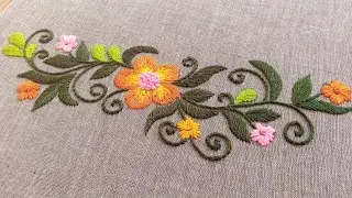 Long and Short stitch hand embroidery || Hand embroidery for beginners 