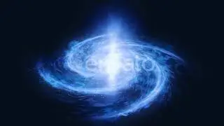 Camera flying around the galaxy  Front view  Fabulous abstract 4k background footage