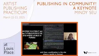 Publishing in community: A keynote with Mindy Seu
