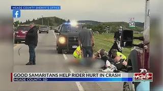 Good Samaritans help with motorcycle crash