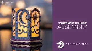 SVG File - Starry Night Tea Light - Assembly Tutorial (For Cricut, Silhouette, and ScanNCut)