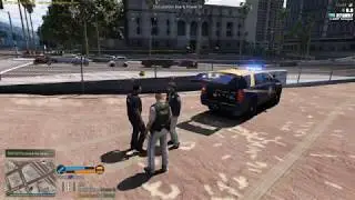 GTA 5 - Police Roleplay -  FiveM - Kuffs Gaming Server - PC - Cops hugging it out after a bad call..