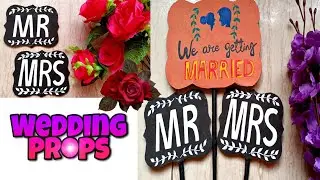 How To Make Pre Wedding Photoshoot Props at Home😱/Wedding Props Ideas/ DIY Wedding Party Props/