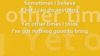 Free to be Me (with lyrics on screen)
