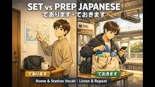 Set vs Prep Japanese (てあります・ておきます) | Real-Life Vocab: Home & Station | Listen & Repeat
