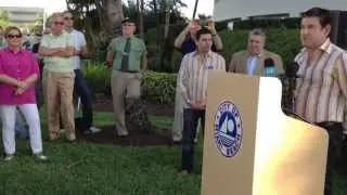 Miami Beach Gay Pride 2013 - Raising rainbow flag at City Hall