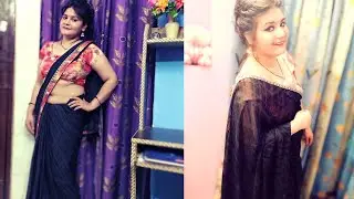 Black saree wear करने का सबसे सही तरीका😊