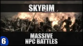♛ Skyrim Massive NPC Battles - 16 Forsworn VS 2 Ancient Dragons