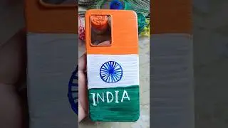 Mobile cover art, India Flag craft video #shortsvideo #mobilecover #shorts