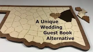 Wooden State Puzzle Guest Book Alternative. A Unique, Fun & Creative Idea for Weddings & Events.
