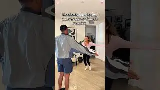 Open your arms wide and see how your other half reacts.#couplecomedy#couplegoals#girlfriendreaction