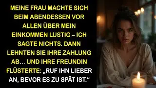 Meine Frau verspottete mein Gehalt beim Dinner – bis ihre Karte abgelehnt wurde