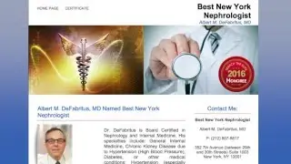 Albert M. DeFabritus, MD Named Best New York Nephrologist