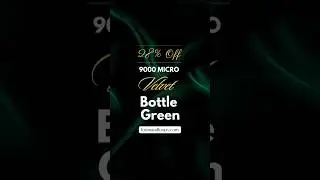 3 piece Bottle green premium 9000 micro velvet suits