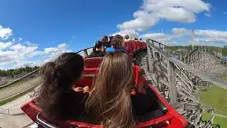 Ride the Poseidon Roller Coaster at Mt. Olympus, Wisconsin Dells | VR 360