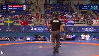 Repechage GR - 50 kg: A. PAROTSIDIS (GRE) df. J. MOO SANTAMAR (MEX) by VFO, 0-0