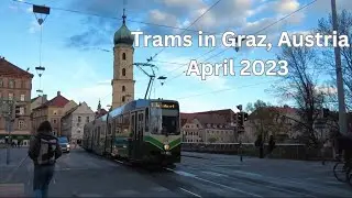Stra&szlig;enbahn Graz - Trams in Graz, Austria, April 2023