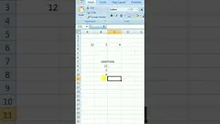 Addition Formula in MS Excel =sum(A3:C3)... Horizontal and Vertical