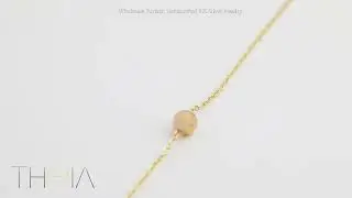 Round Citrine Stone Design 925 Charm Bracelet - BRA-4515