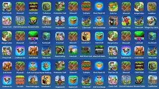 Minecraft, MergeCrafter, Prehistoric Craft, Pixel Gun 3D, Craft World, Craft Fun, Pony Craft