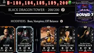 Fatal Black Dragon Tower Boss Battle 200 & 180 Fight + Rewards MK Mobile