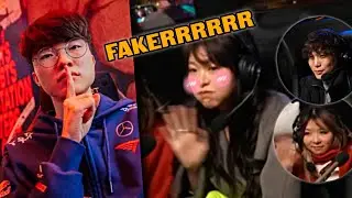 Every Clips Of Miyoung Fangirling Over Faker On Stream