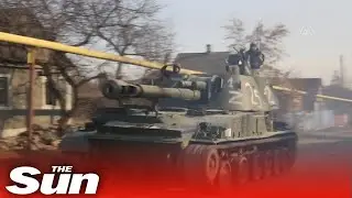 Ukrainian civilians leave city of Mariupol to escape 'war zone'