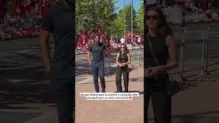 Alisson Becker goes to comfort a crying fan after placing flowers at Jota's monument 💔 #viralvideo