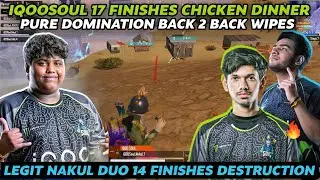 IQOOSOUL🚀17 FINISHES CHICKEN DINNER🔥PURE DOMINATION🥶NAKUL LEGIT DUO DESTRUCTION☠️