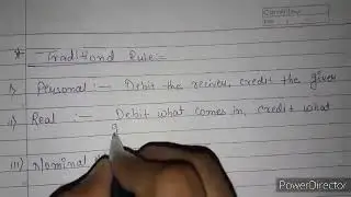 Rules of debit credit